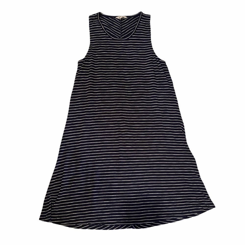 Madewell Navy/White High Point Tank Dress Sz Small